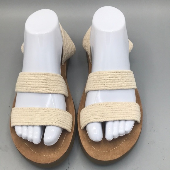 Maui Island Fabric Slide Flat Sandals Women's size 10M - Picture 1 of 9